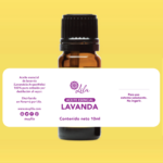 etiqueta del aceite esencial de lavanda muylila